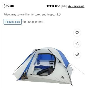 Ozark trail 4 person outdoor camping dome tent; brand new still unopened in box